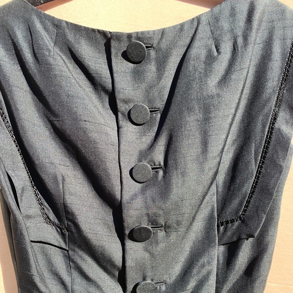 Stunning Vintage Silk Little Black Dress - Picture 5 of 7